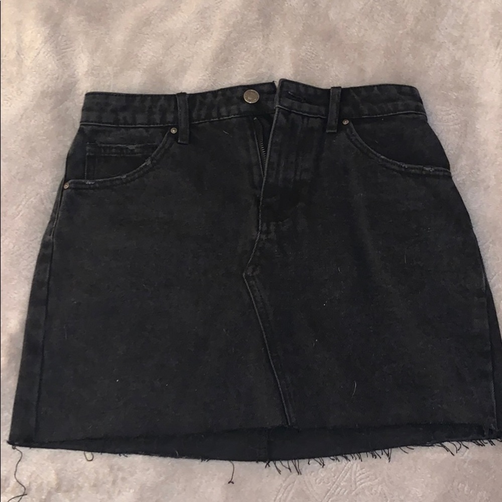 Black jean skirt